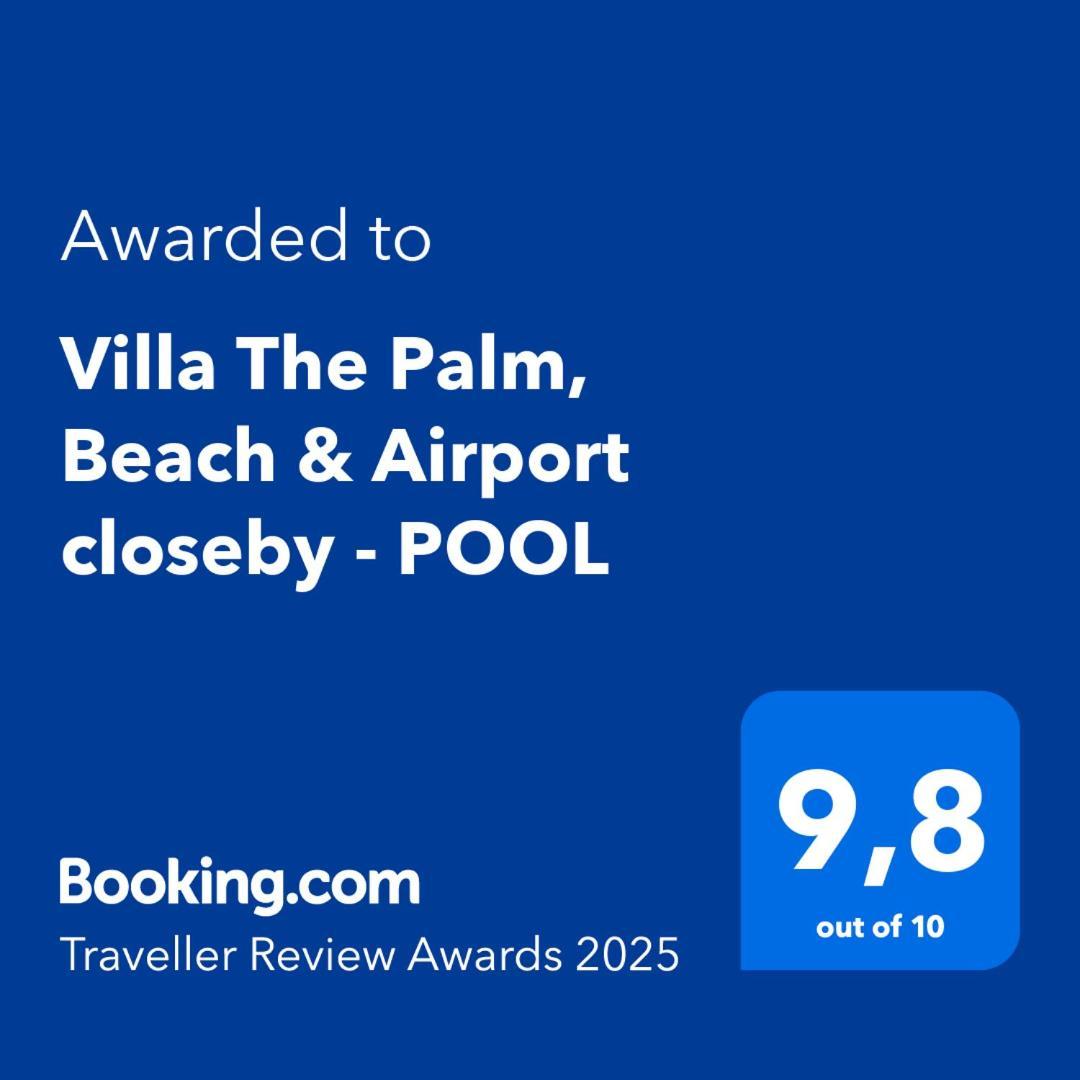 Villa The Palm, Beach & Airport Closeby - Pool Porto Rafti Bagian luar foto